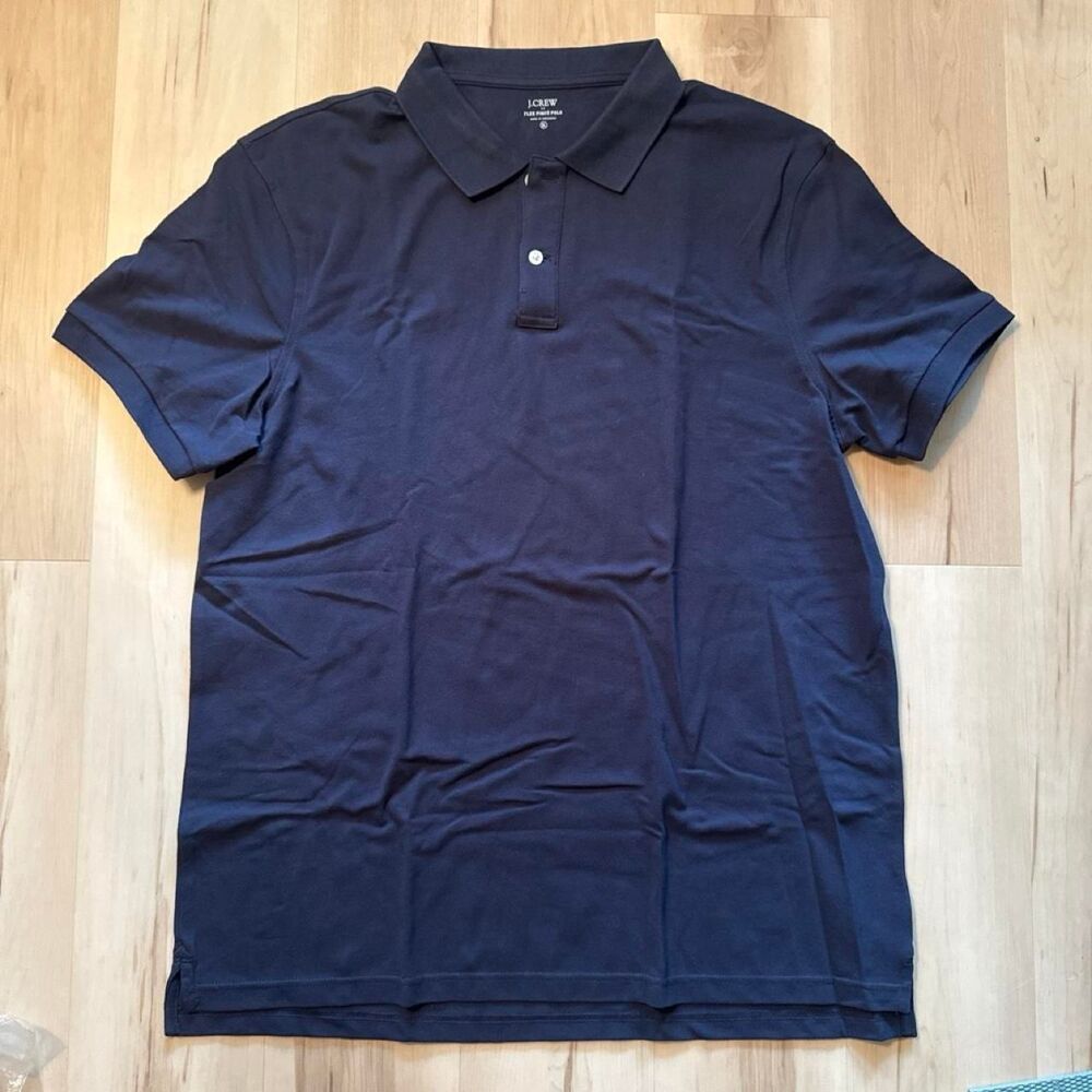 Jcrew Men's Navy and Blue Polo-shirts